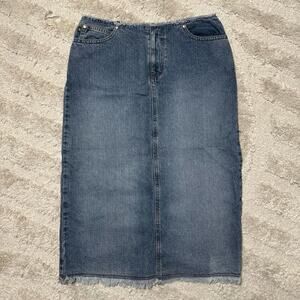Y2K IT Jeans Denim Midi Skirt